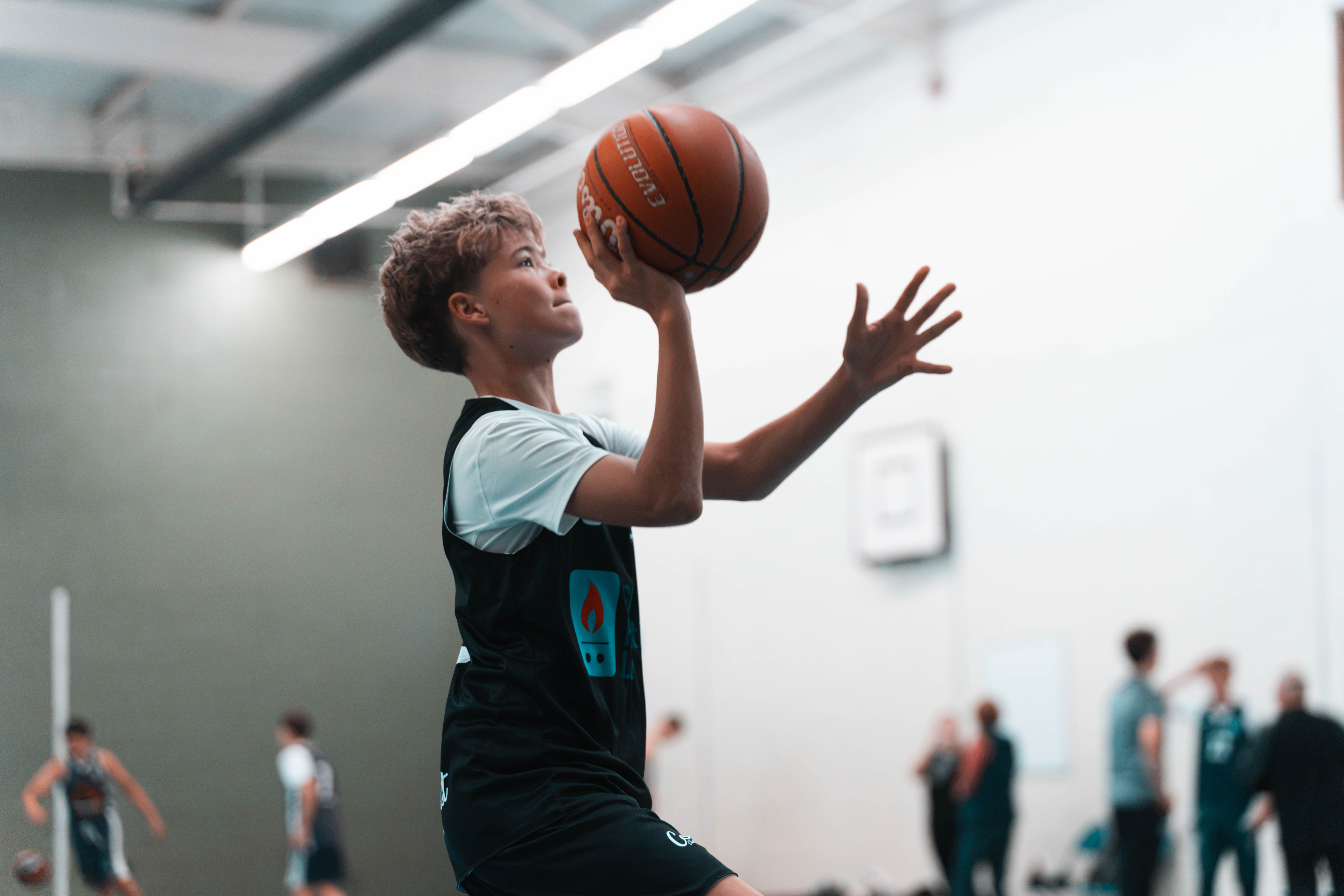 A Worthing D&D player going up with the ball for a shot